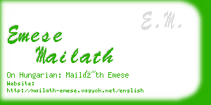 emese mailath business card